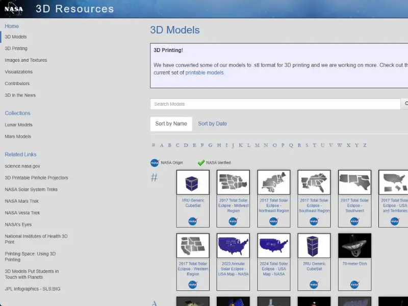 Nasa 3d Resource